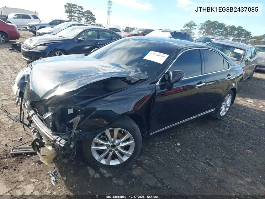 JTHBK1EG8B2437085 2011 Lexus Es 350