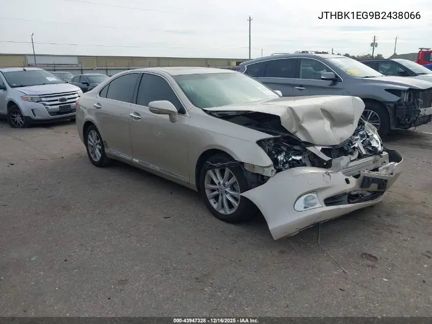 JTHBK1EG9B2438066 2011 Lexus Es 350