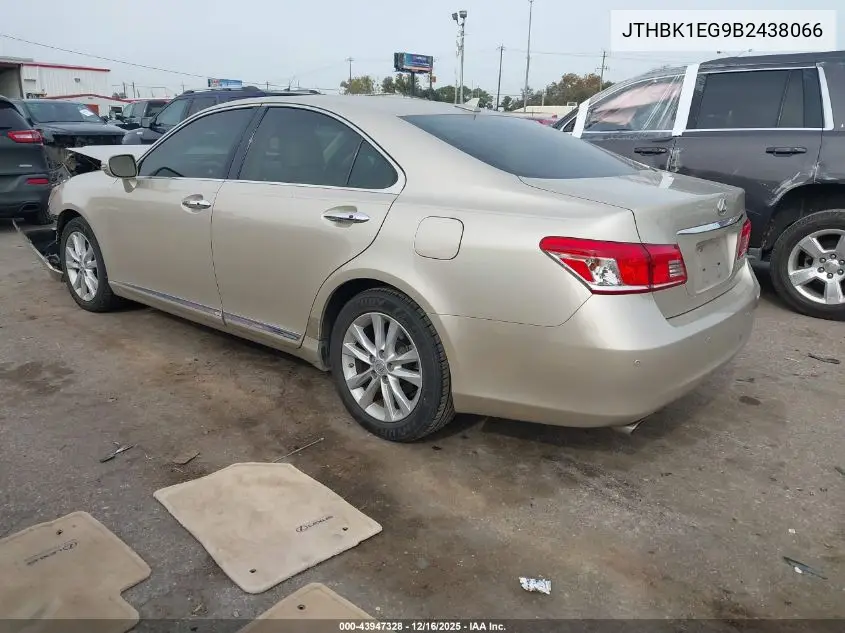 JTHBK1EG9B2438066 2011 Lexus Es 350