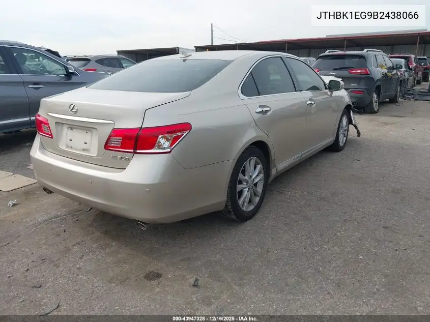 JTHBK1EG9B2438066 2011 Lexus Es 350