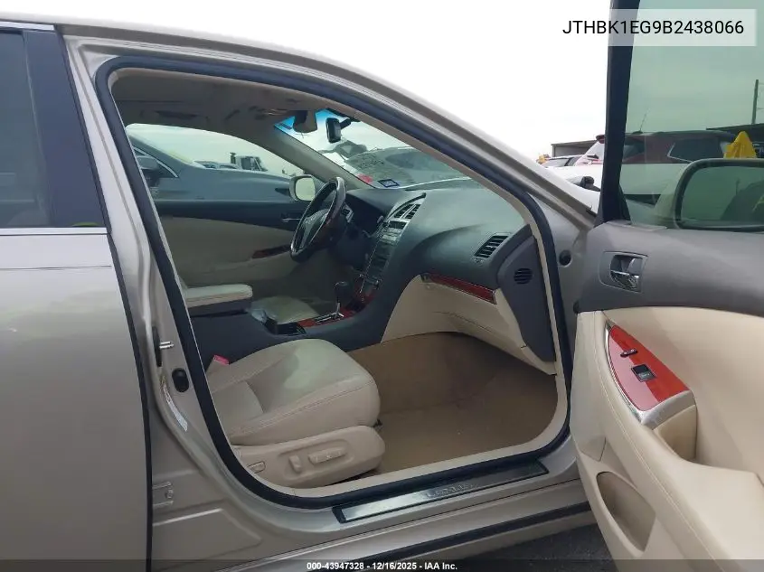 JTHBK1EG9B2438066 2011 Lexus Es 350