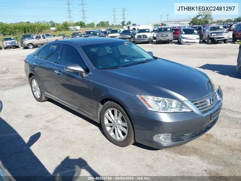 JTHBK1EGXC2481297 2012 Lexus Es 350