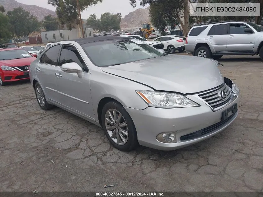 JTHBK1EG0C2484080 2012 Lexus Es 350 350