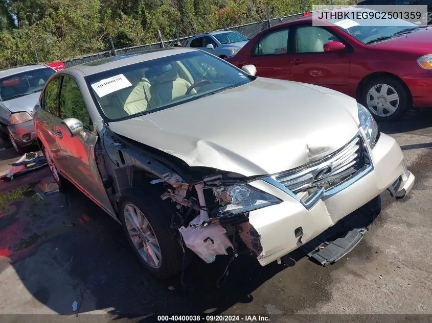 JTHBK1EG9C2501359 2012 Lexus Es 350