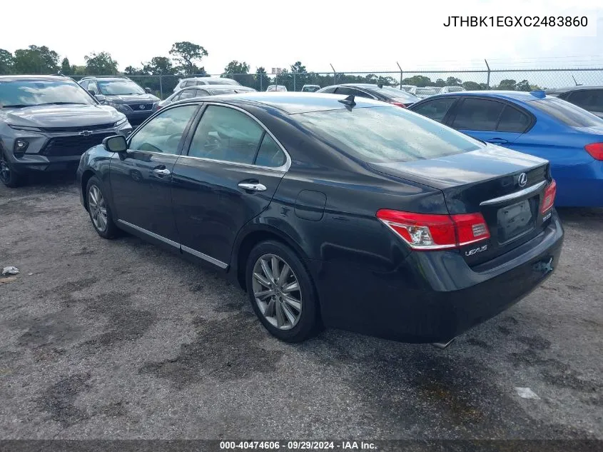 JTHBK1EGXC2483860 2012 Lexus Es 350 350