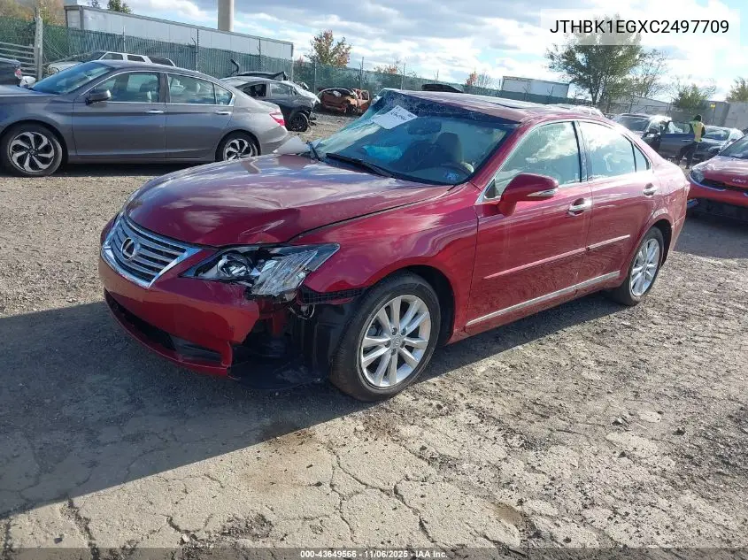 JTHBK1EGXC2497709 2012 Lexus Es 350