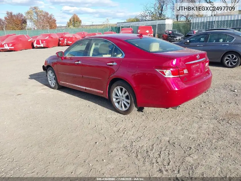 JTHBK1EGXC2497709 2012 Lexus Es 350