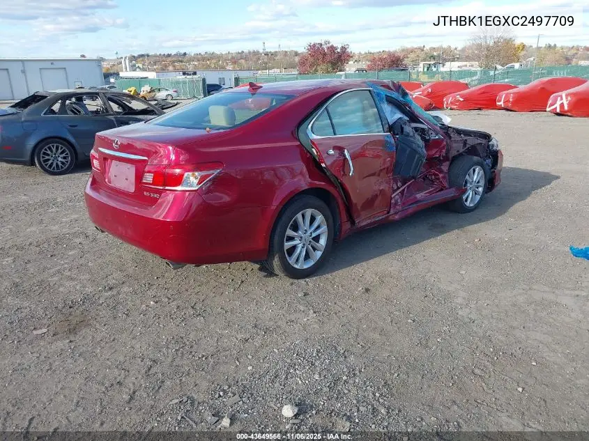 JTHBK1EGXC2497709 2012 Lexus Es 350