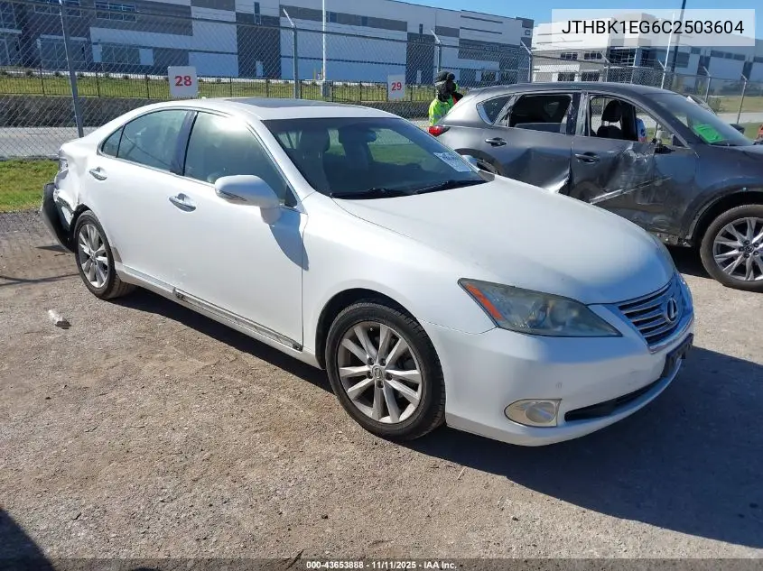 JTHBK1EG6C2503604 2012 Lexus Es 350
