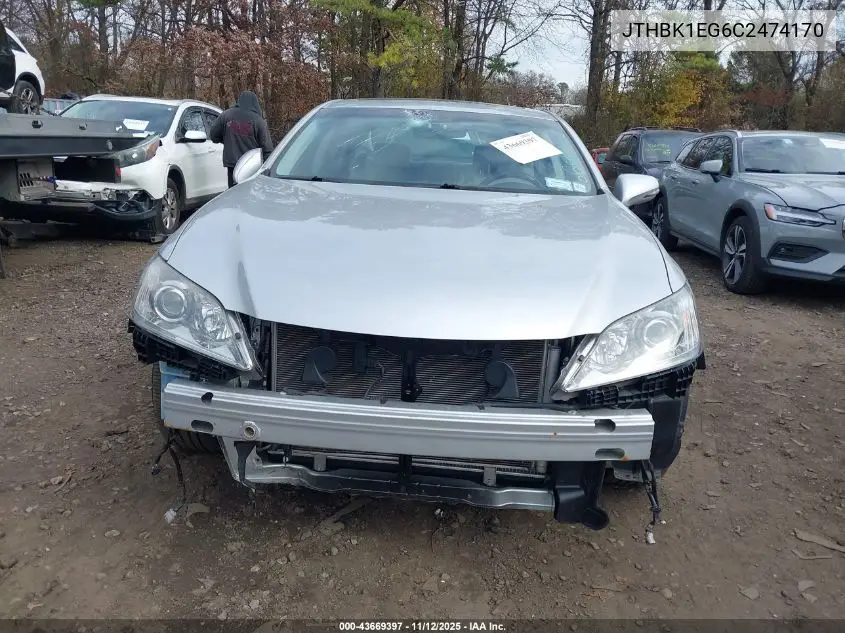JTHBK1EG6C2474170 2012 Lexus Es 350
