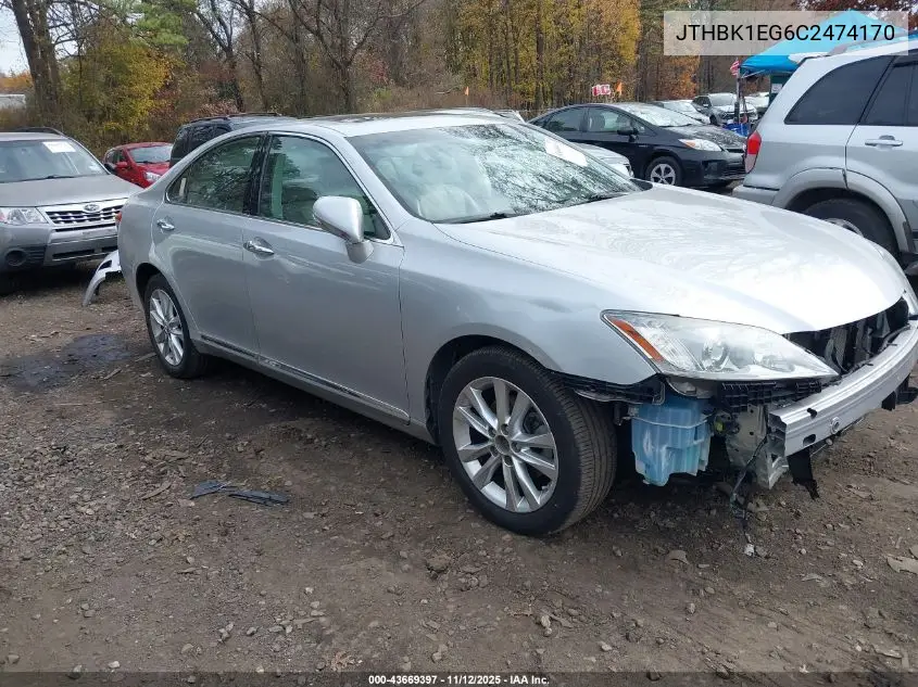 JTHBK1EG6C2474170 2012 Lexus Es 350
