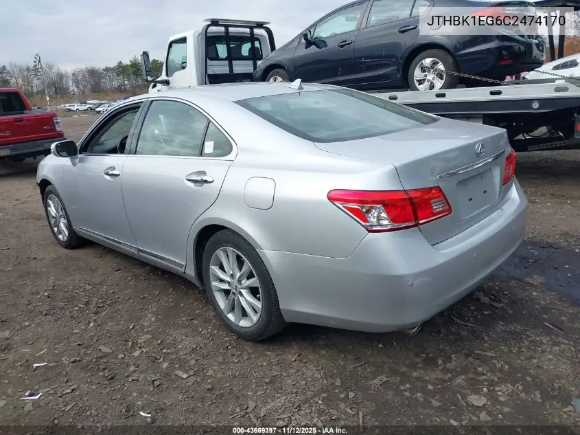 JTHBK1EG6C2474170 2012 Lexus Es 350