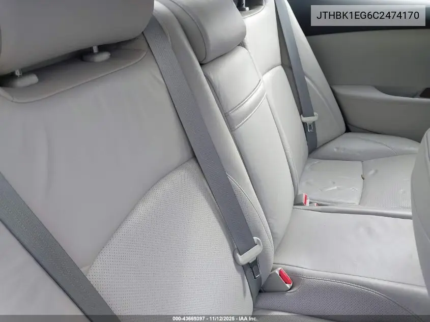 JTHBK1EG6C2474170 2012 Lexus Es 350