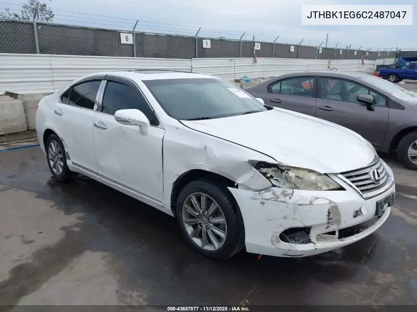 JTHBK1EG6C2487047 2012 Lexus Es 350
