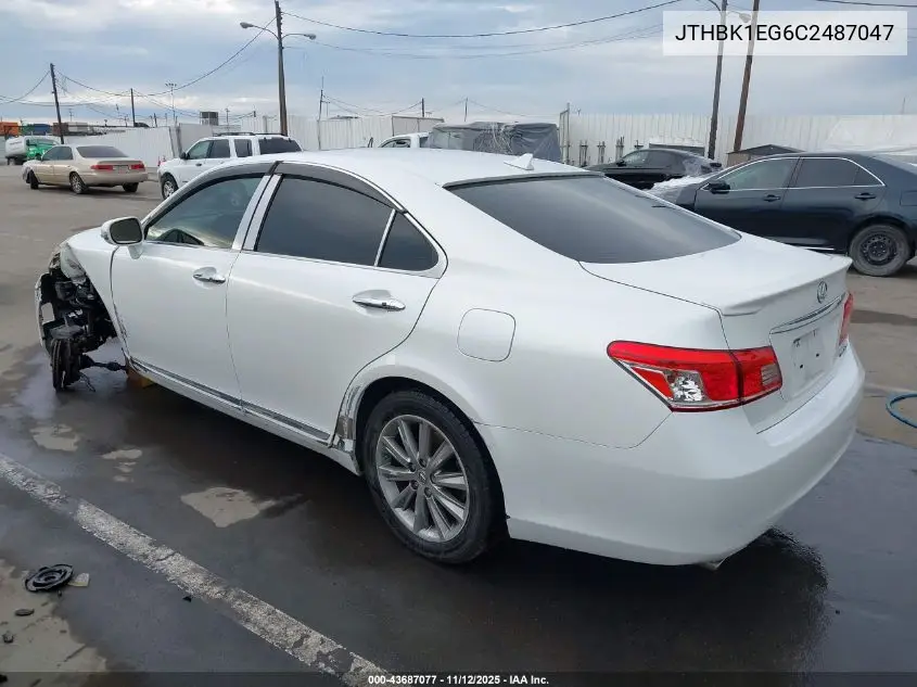 JTHBK1EG6C2487047 2012 Lexus Es 350