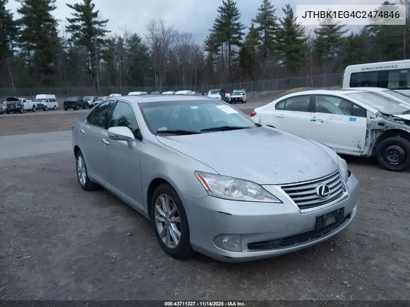 JTHBK1EG4C2474846 2012 Lexus Es 350