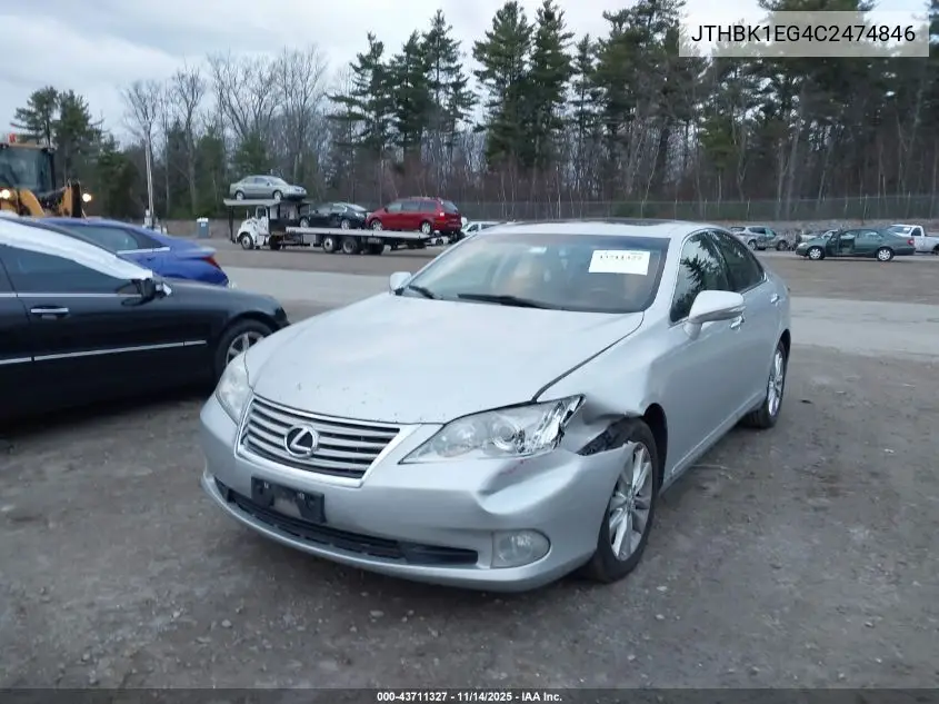 JTHBK1EG4C2474846 2012 Lexus Es 350