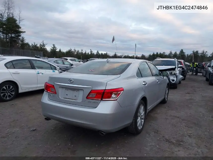 JTHBK1EG4C2474846 2012 Lexus Es 350