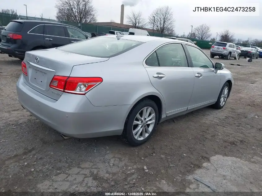 JTHBK1EG4C2473258 2012 Lexus Es 350