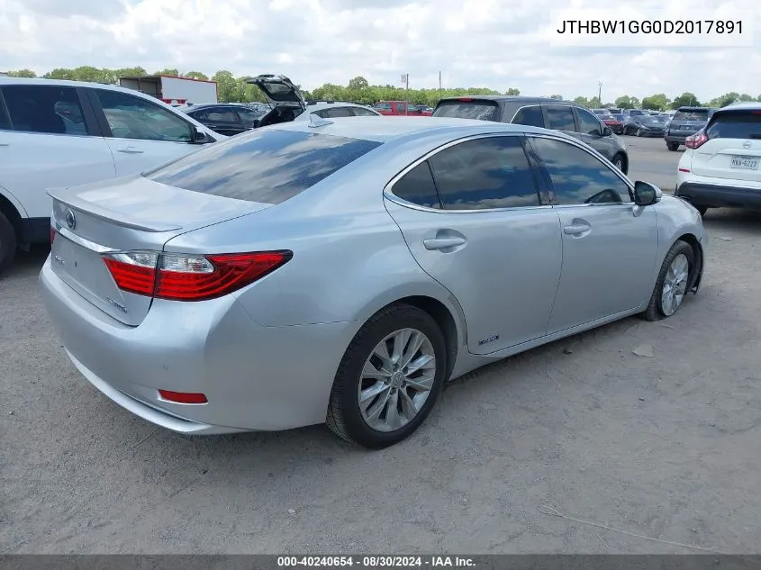 JTHBW1GG0D2017891 2013 Lexus Es 300H