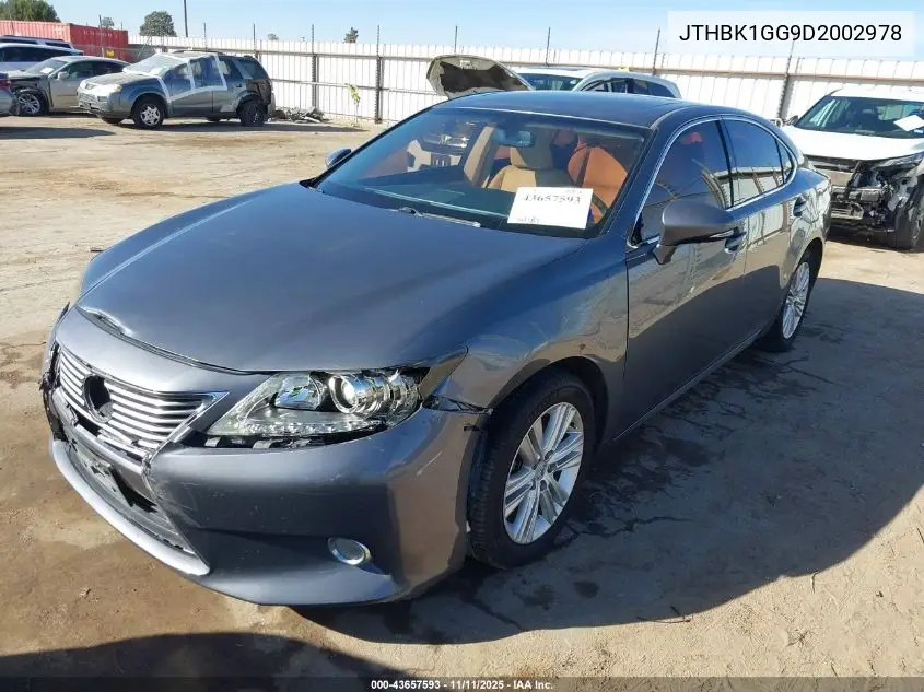 JTHBK1GG9D2002978 2013 Lexus Es 350