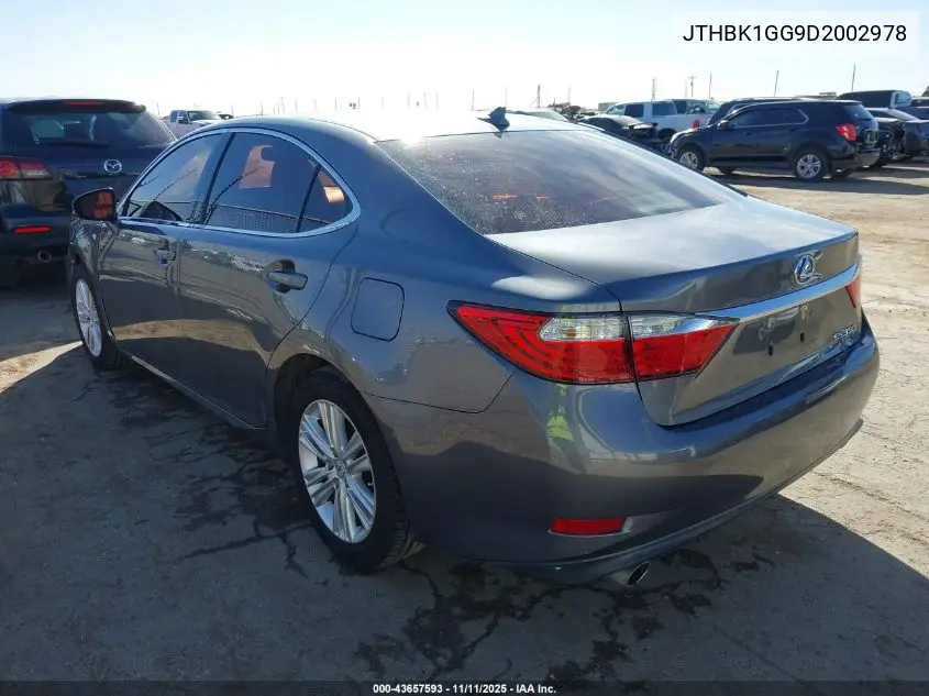JTHBK1GG9D2002978 2013 Lexus Es 350