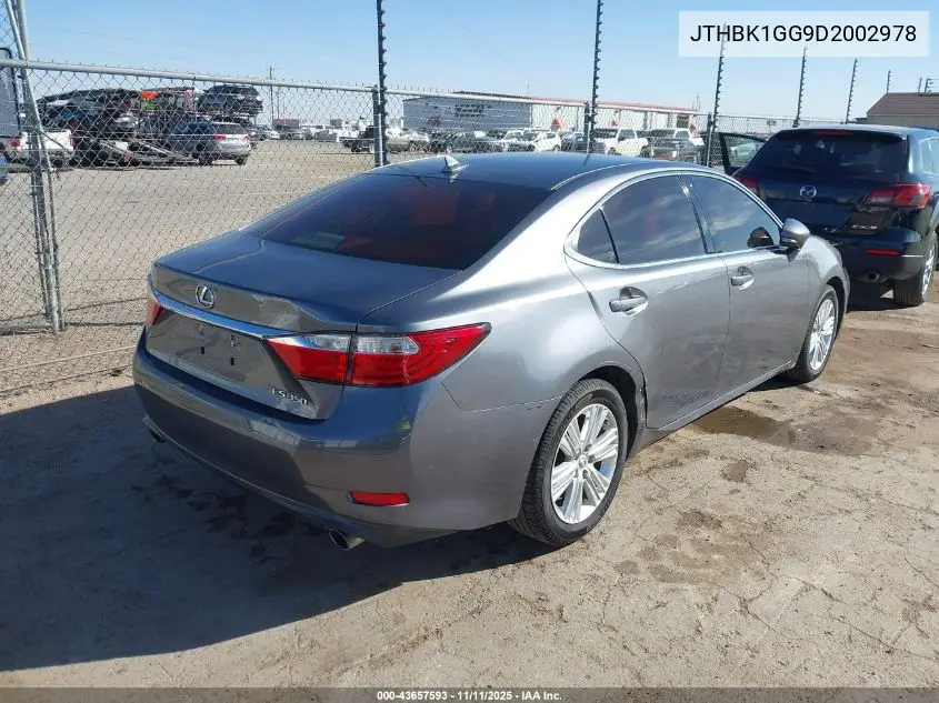 JTHBK1GG9D2002978 2013 Lexus Es 350
