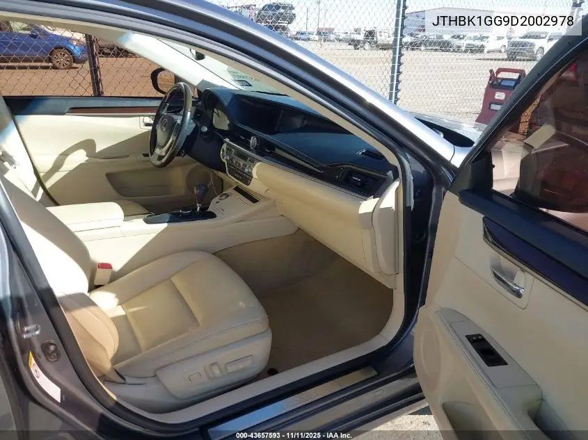 JTHBK1GG9D2002978 2013 Lexus Es 350