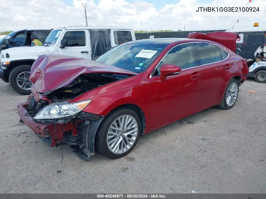 JTHBK1GG3E2100924 2014 Lexus Es 350