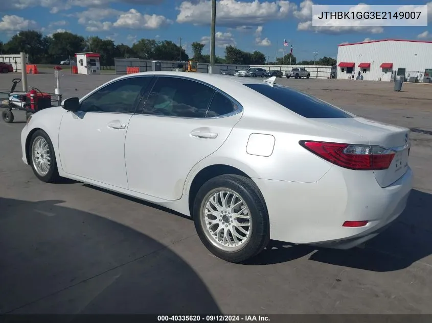 JTHBK1GG3E2149007 2014 Lexus Es 350