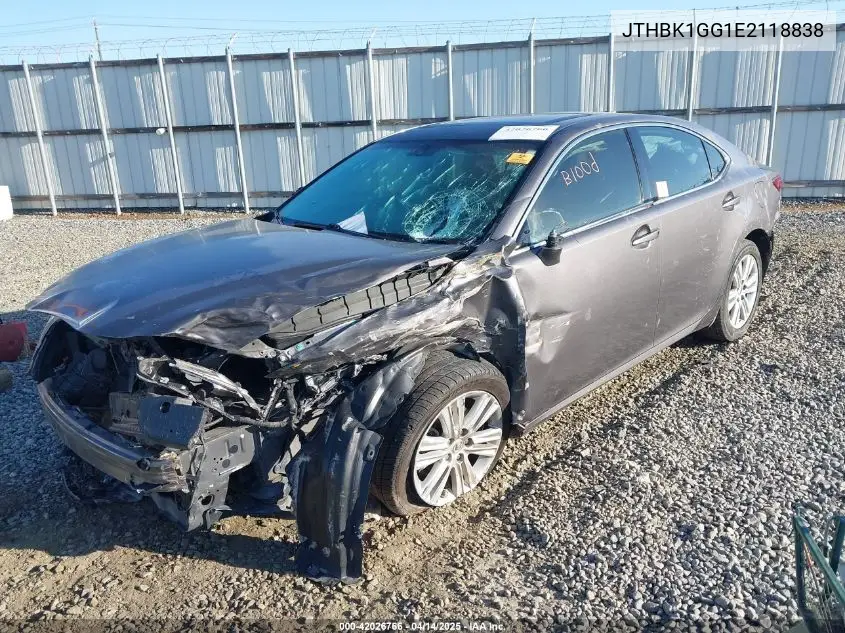 JTHBK1GG1E2118838 2014 Lexus Es 350