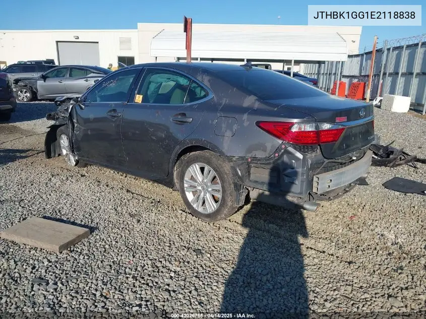 JTHBK1GG1E2118838 2014 Lexus Es 350