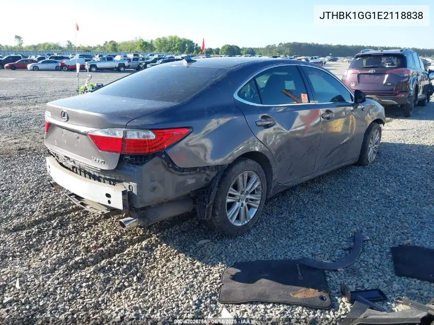 JTHBK1GG1E2118838 2014 Lexus Es 350