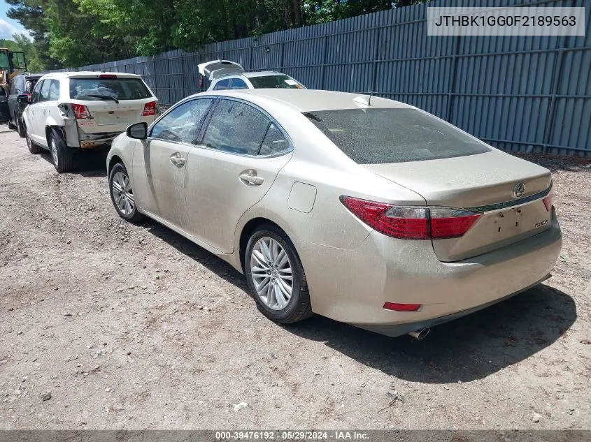 JTHBK1GG0F2189563 2015 Lexus Es 350