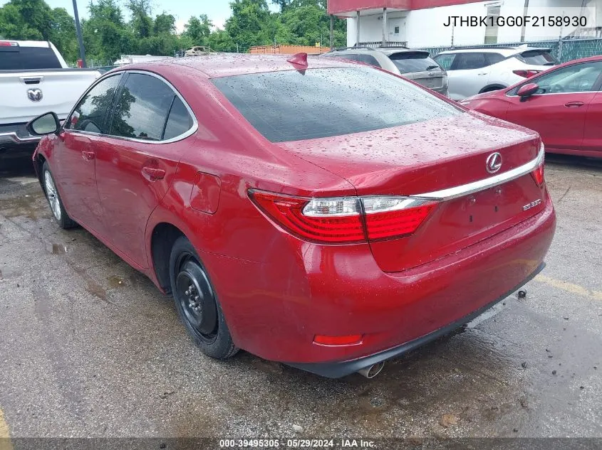 JTHBK1GG0F2158930 2015 Lexus Es 350