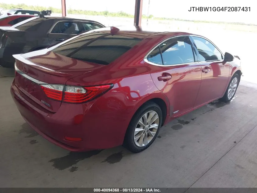 JTHBW1GG4F2087431 2015 Lexus Es 300H 300H