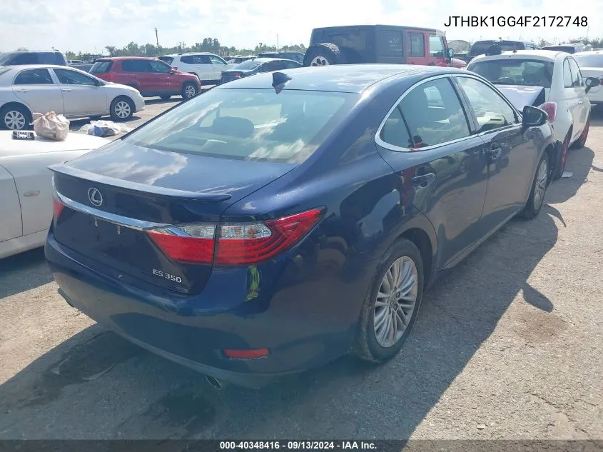 JTHBK1GG4F2172748 2015 Lexus Es 350