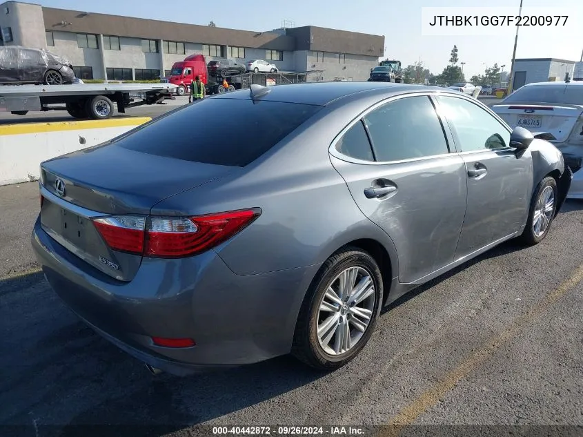 JTHBK1GG7F2200977 2015 Lexus Es 350