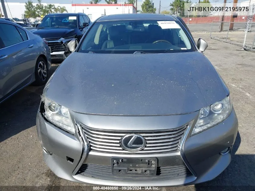 JTHBK1GG9F2195975 2015 Lexus Es 350