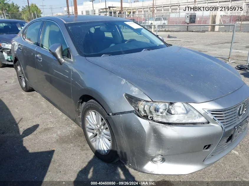 JTHBK1GG9F2195975 2015 Lexus Es 350