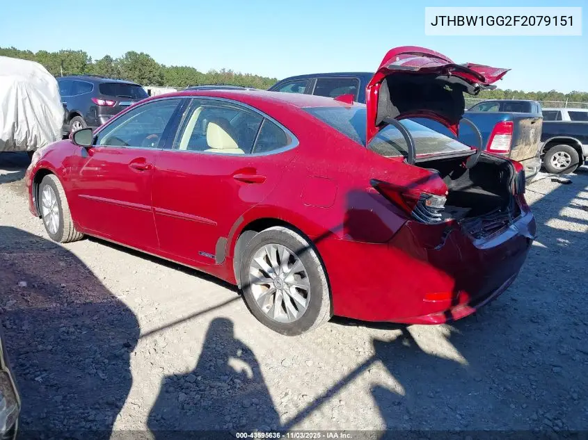 JTHBW1GG2F2079151 2015 Lexus Es 300H