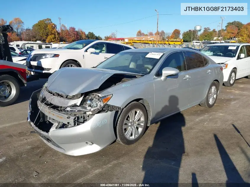 JTHBK1GG8F2173403 2015 Lexus Es 350