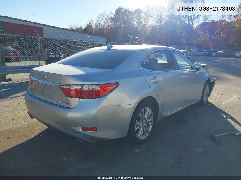 JTHBK1GG8F2173403 2015 Lexus Es 350