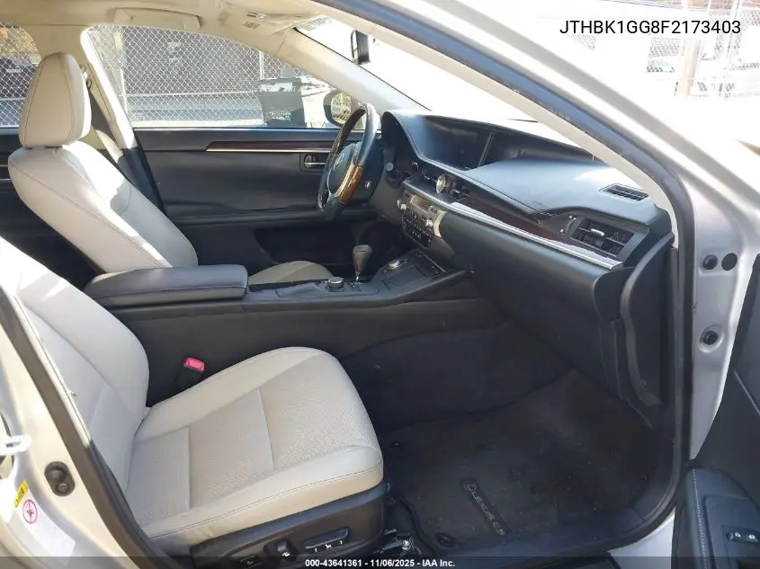 JTHBK1GG8F2173403 2015 Lexus Es 350