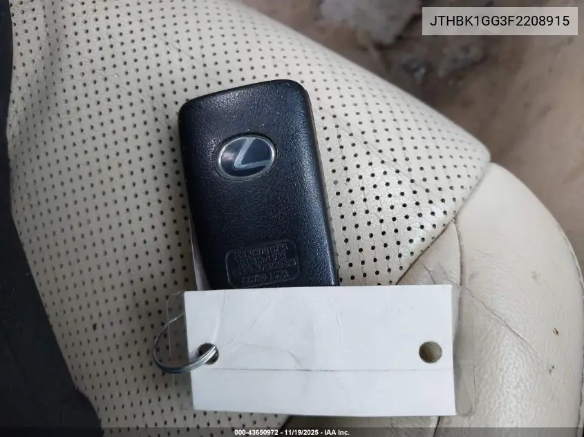 JTHBK1GG3F2208915 2015 Lexus Es 350