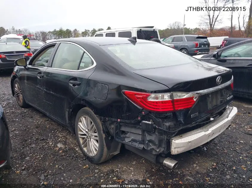 JTHBK1GG3F2208915 2015 Lexus Es 350