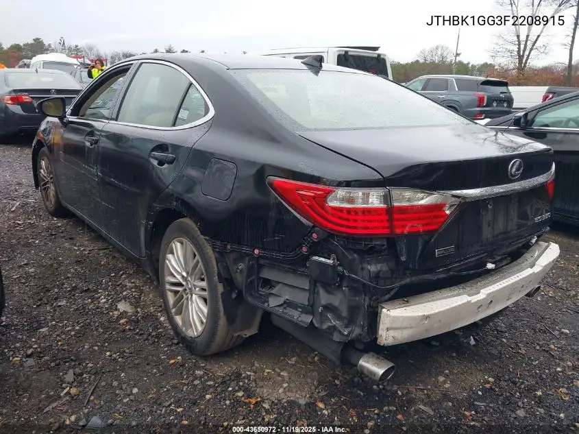 JTHBK1GG3F2208915 2015 Lexus Es 350