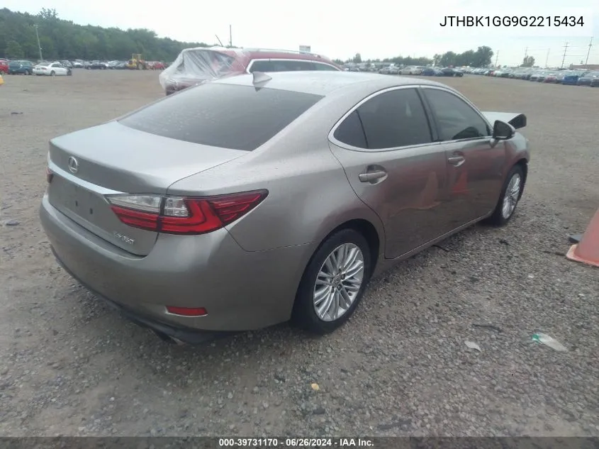 JTHBK1GG9G2215434 2016 Lexus Es 350