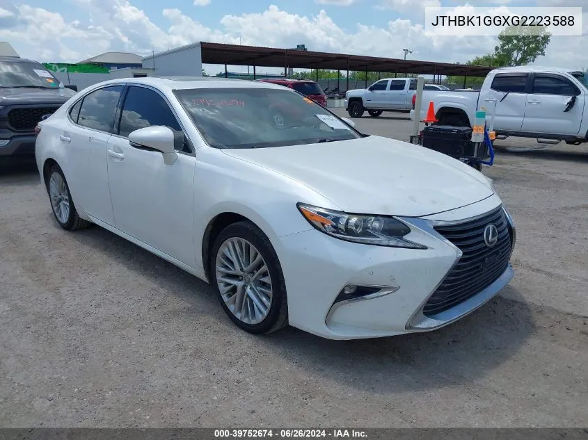 JTHBK1GGXG2223588 2016 Lexus Es 350