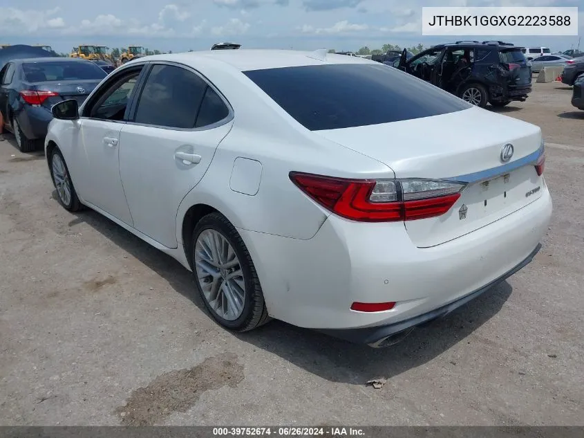 JTHBK1GGXG2223588 2016 Lexus Es 350